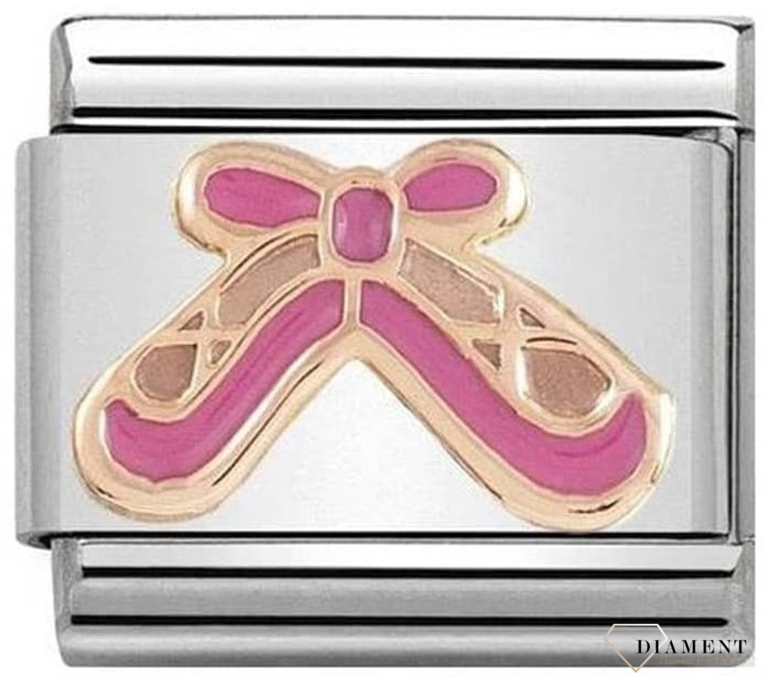 Nomination Link 9K zawieszka różowe złoto 'Różowe baletki' 430203 02 biżuteria nomination nomination zawieszki nomination baza.jpg